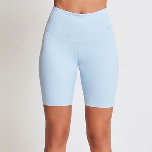 Nike Zenvy Women's Gentle-Support High-Waisted 8" Biker Shorts Blue XXL